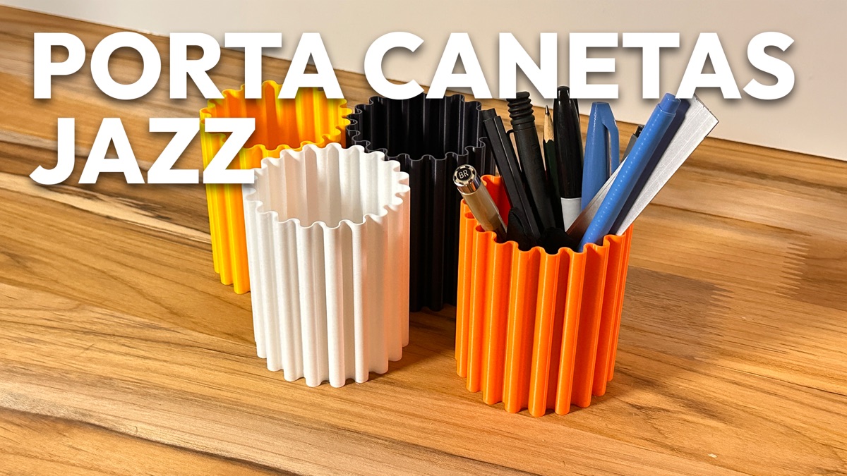 Porta-canetas Jazz impressos em 3D